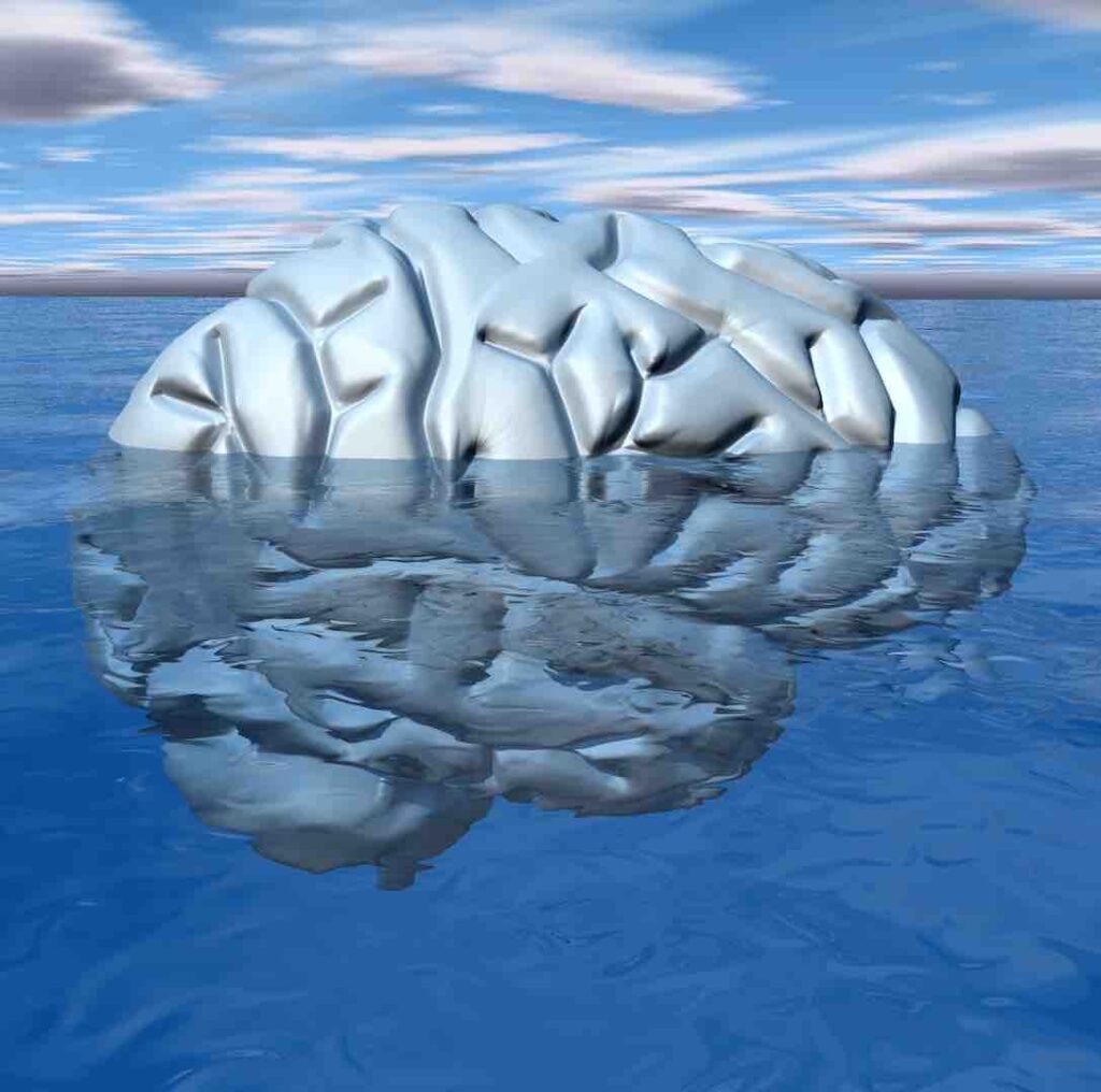 Eisberg, Gehirn, Mentaltraining